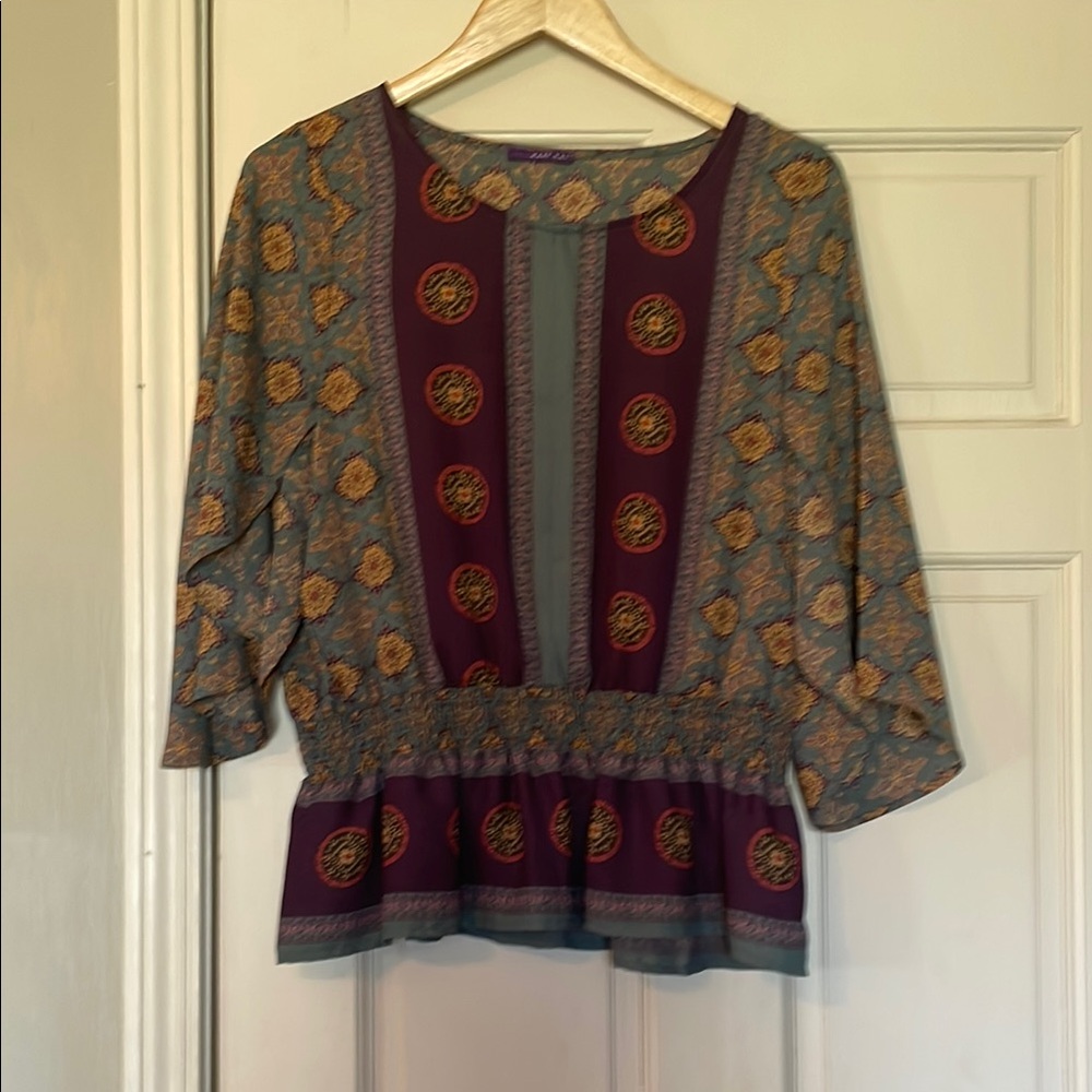 West Kei—Bohemian Patterned Women's Top—Size M